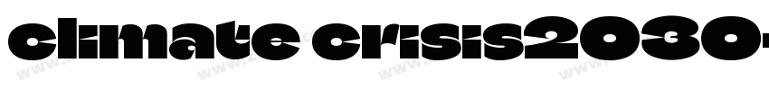 climate crisis2030字体转换